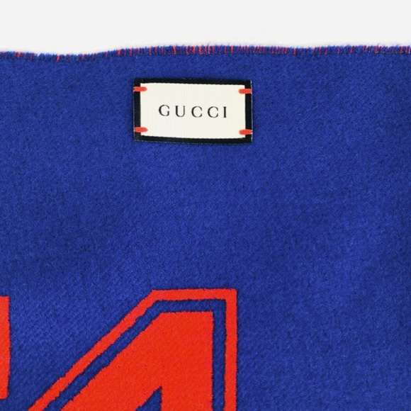 GUCCI Tiger Jacquard Wool Muffler Scarf - Picture 5 of 10